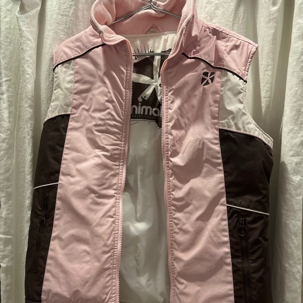 Animal pink gilet